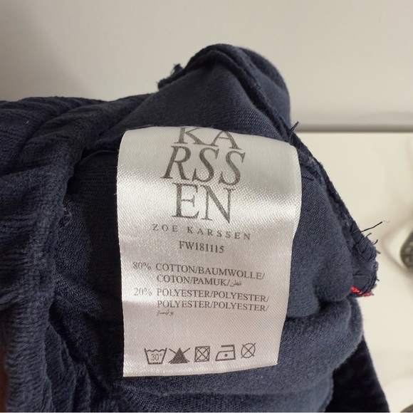 Zoe Karssen - Navy Velour Velvet Joggers - Kiss embroidered - XS - Picture 10 of 10